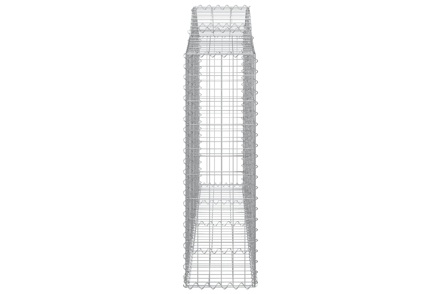 vidaXL 3145432 Arched Gabion Baskets 4 Pcs 200x30x100/120cm Galvanised Iron-4