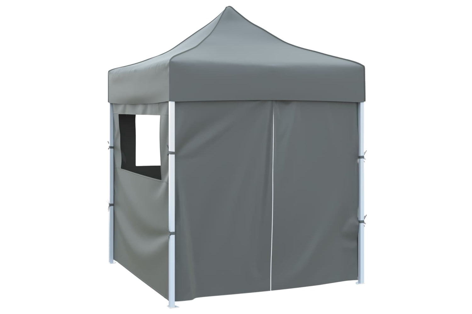 Vidaxl Professional Folding Party Tent With 4 Sidewalls 2x2 M Steel Anthracite-3