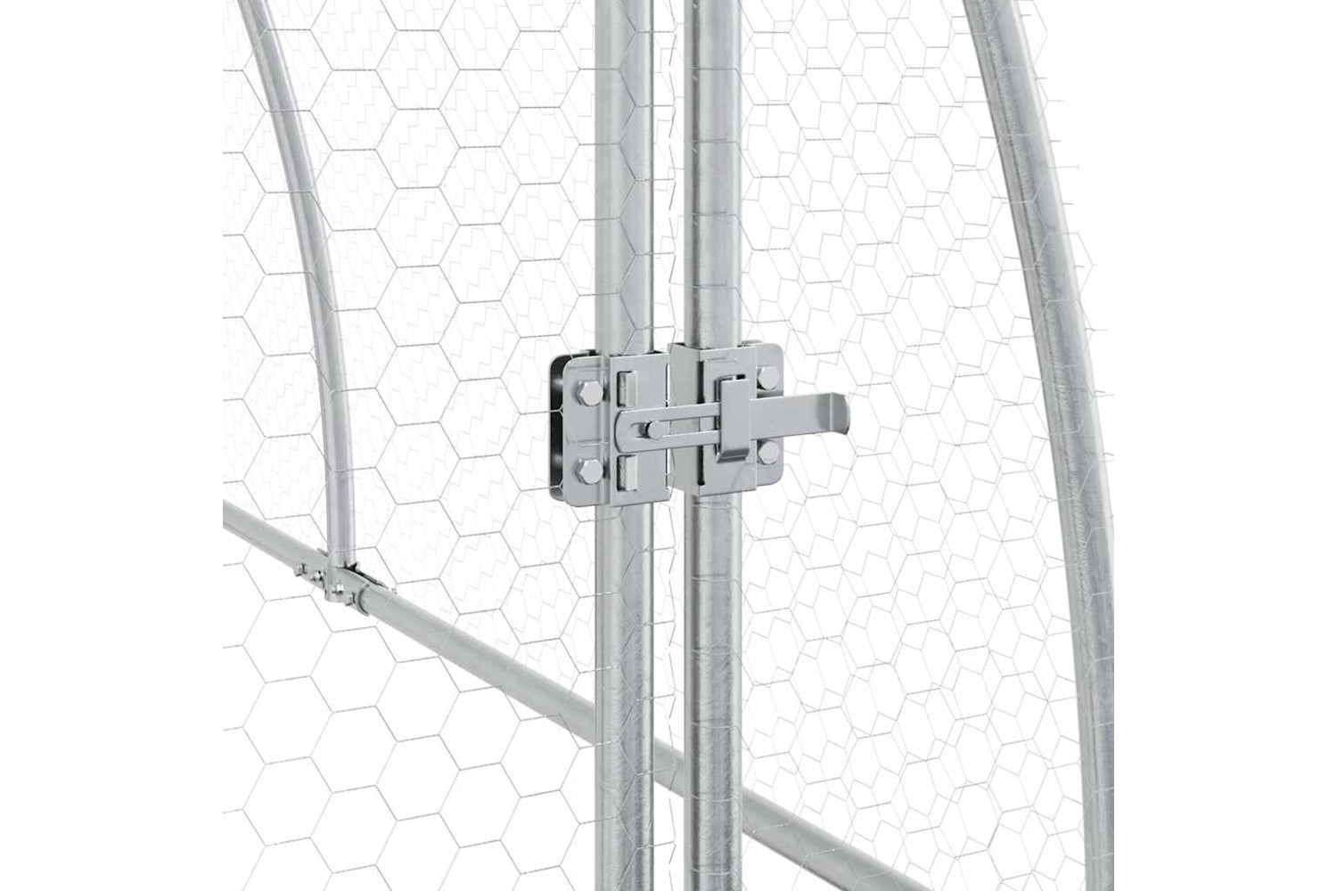 Vidaxl Chicken Cage Silver 600x105x120 Cm Galvanised Steel-7