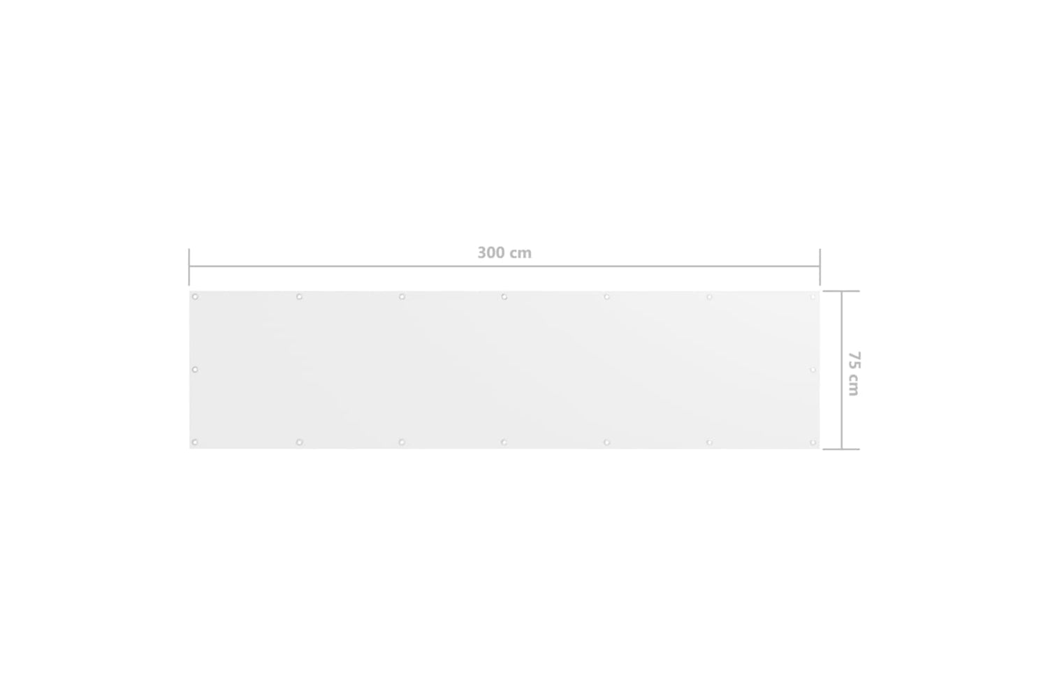 vidaXL 134888 Balcony Screen White 75x300cm Oxford Fabric-5