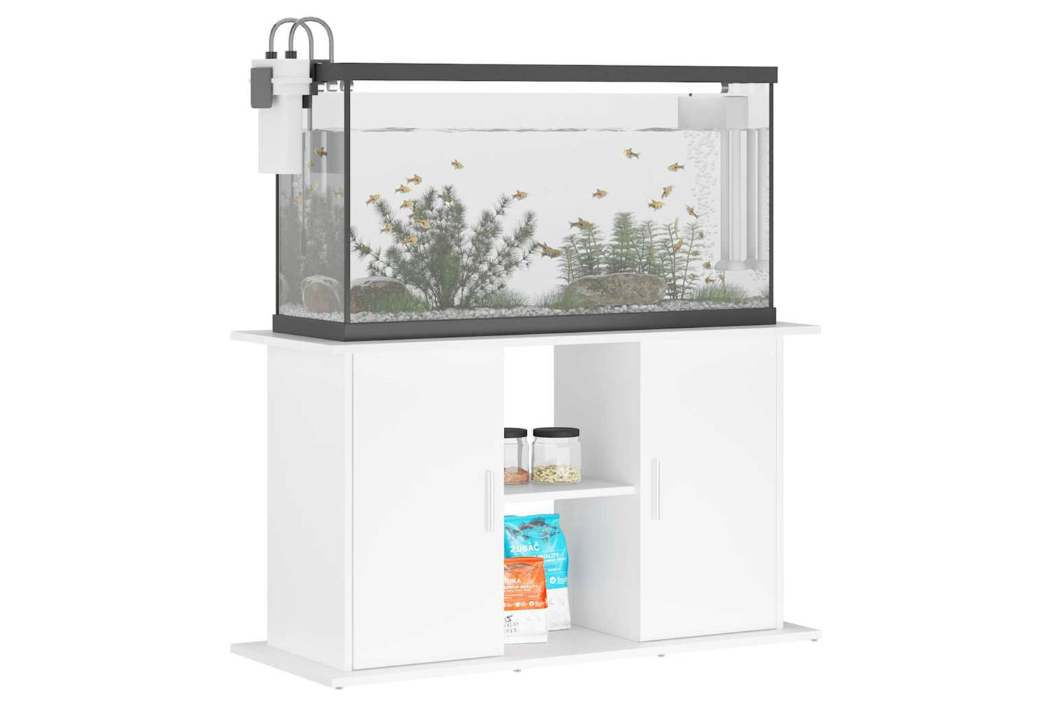 vidaXL 833607 Aquarium Stand White 101x41x58cm Engineered Wood-2