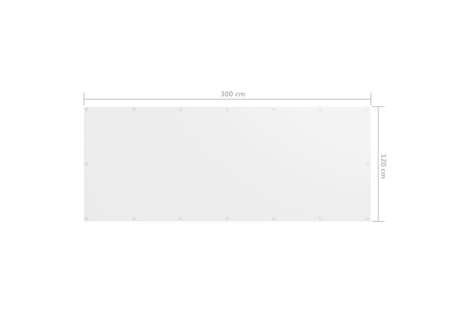 vidaXL 134896 Balcony Screen White 120x300cm Oxford Fabric-5