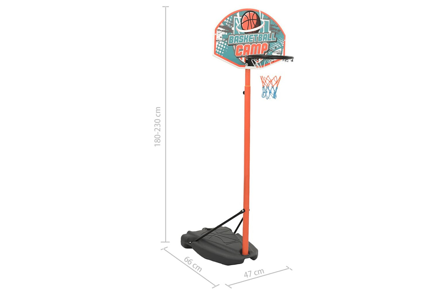 Vidaxl Portable Basketball Play Set Adjustable 180-230 Cm-9