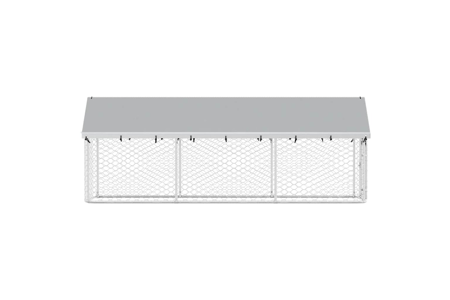 Vidaxl Outdoor Dog Kennel With Roof 400x100x150 Cm-7