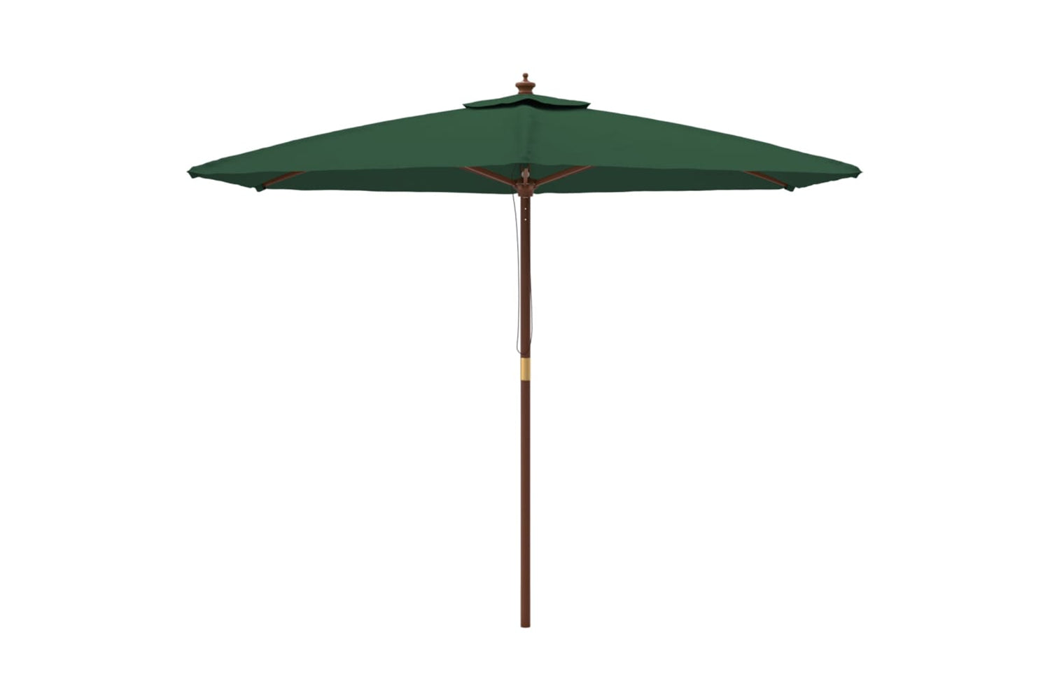vidaXL 363168 Garden Parasol With Wooden Pole Green 299x240cm-2