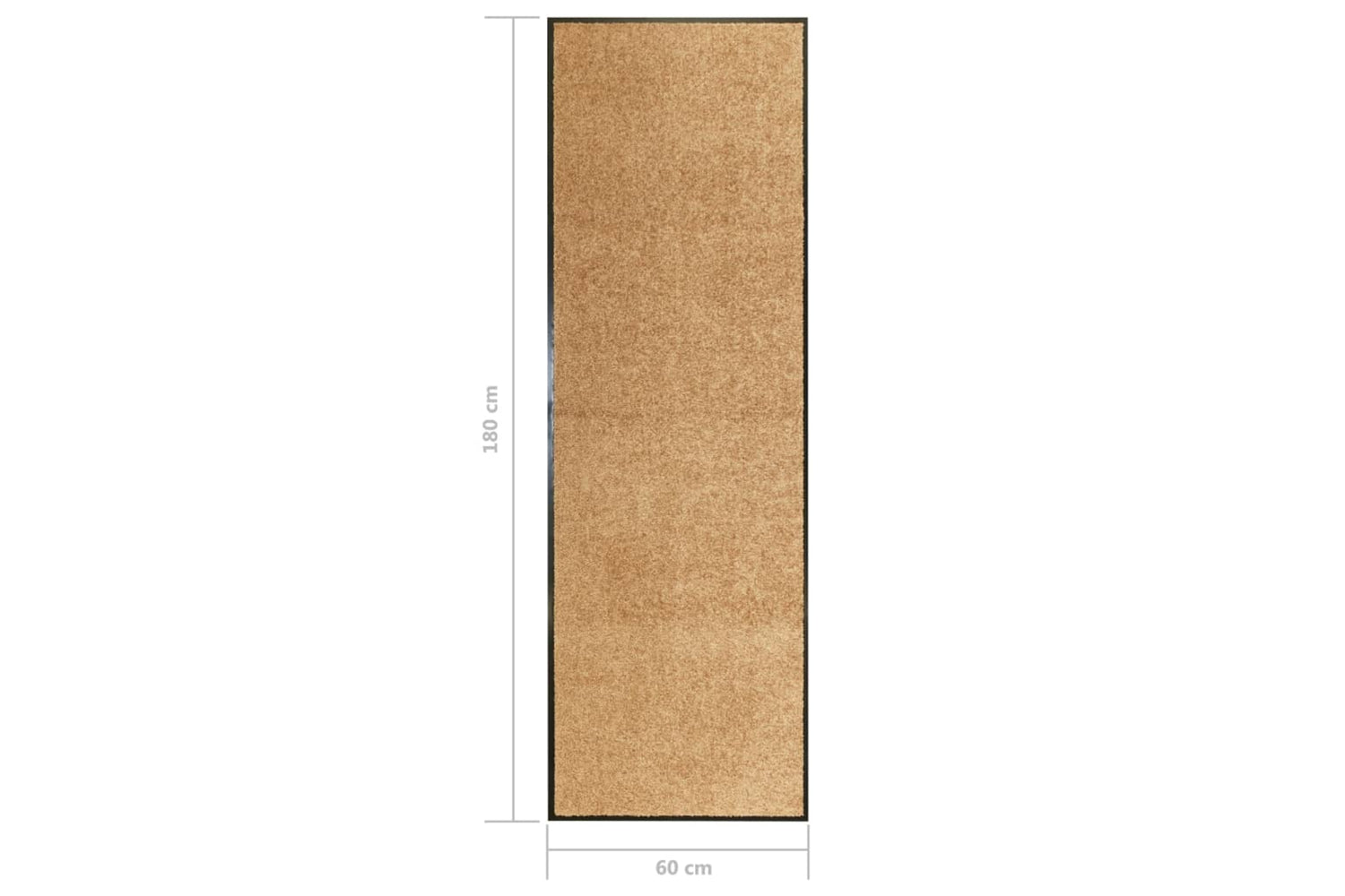 vidaXL 323465 Doormat Washable Cream 60x180cm-6
