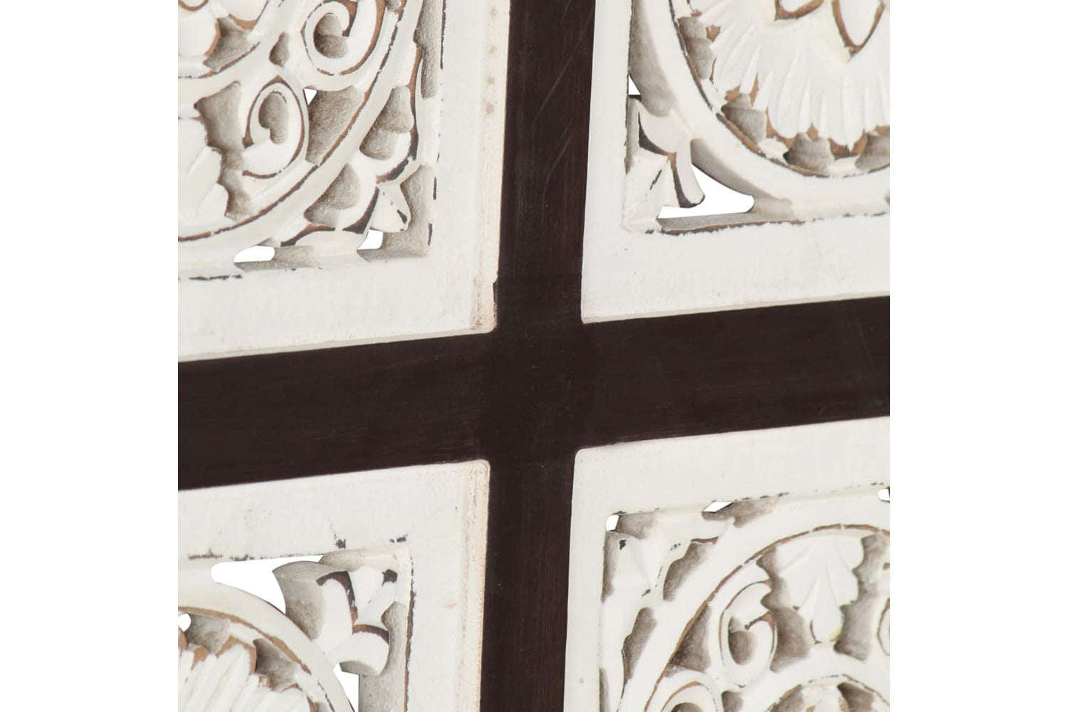 vidaXL 321654 Hand-carved Wall Panel Mdf 60x60x1.5cm Brown And White-4