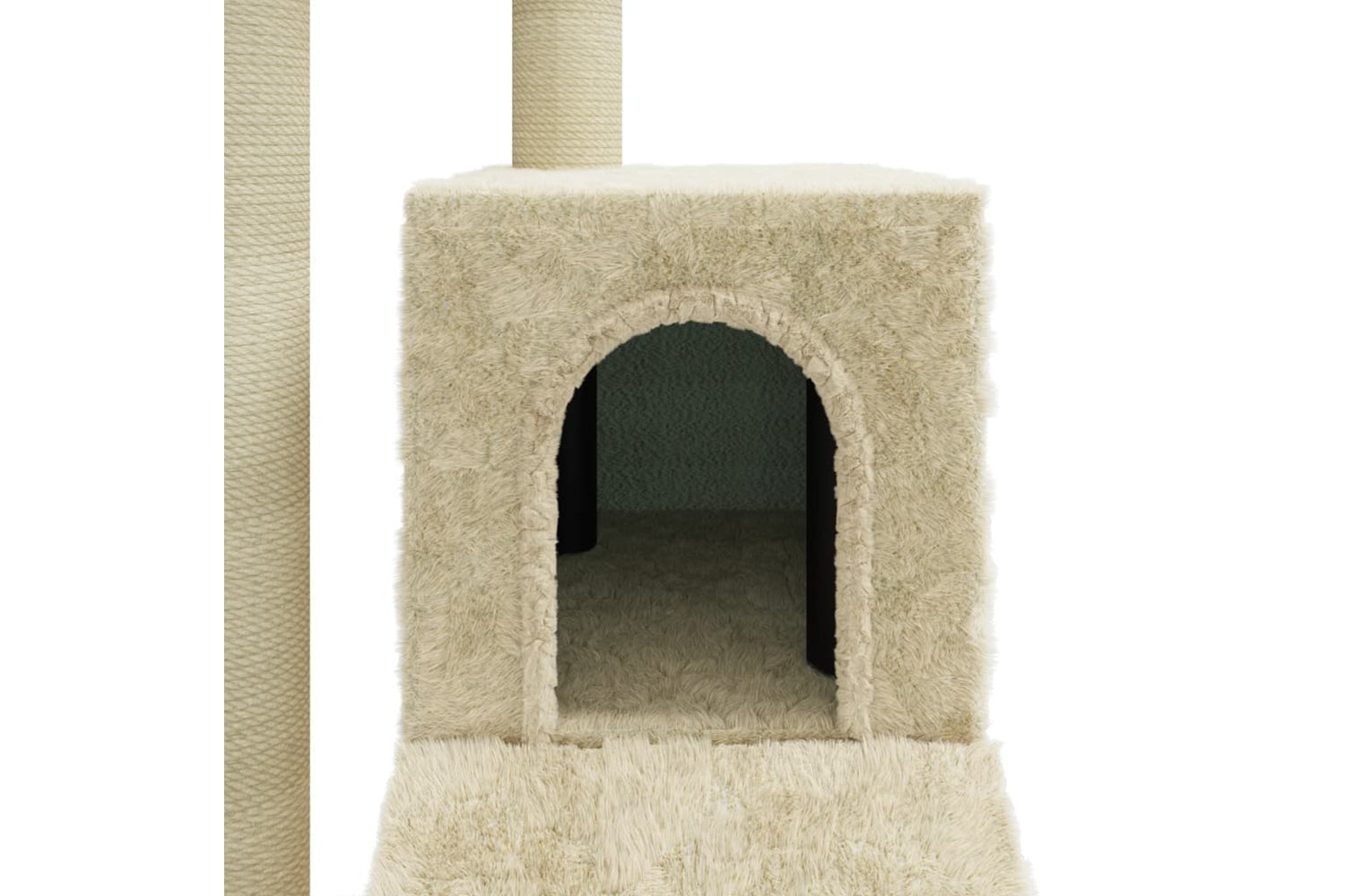 vidaXL 171512 Cat Tree With Sisal Scratching Posts Cream 92cm-6