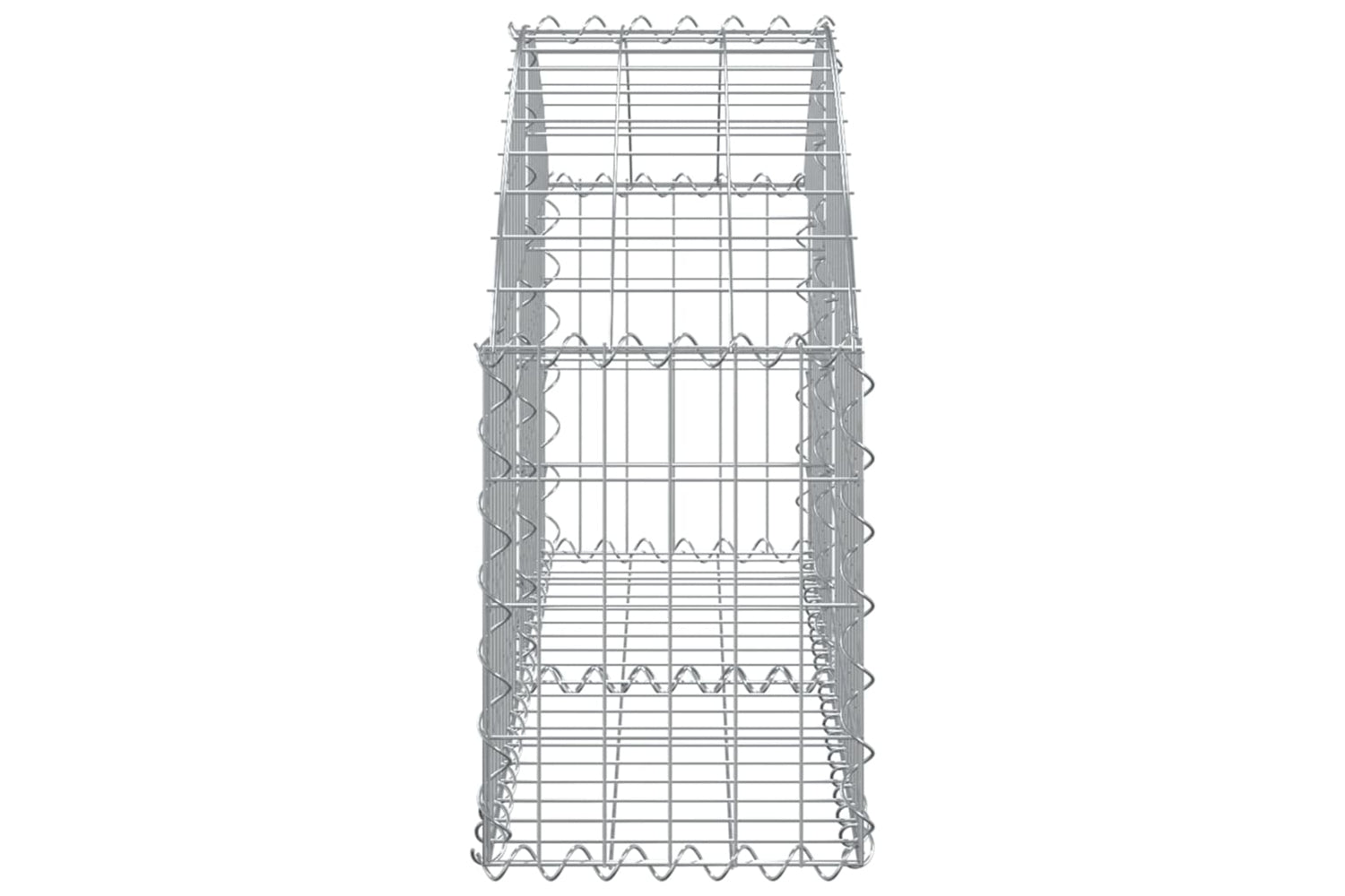 vidaXL 153422 Arched Gabion Basket 100x30x40/60cm Galvanised Iron-3