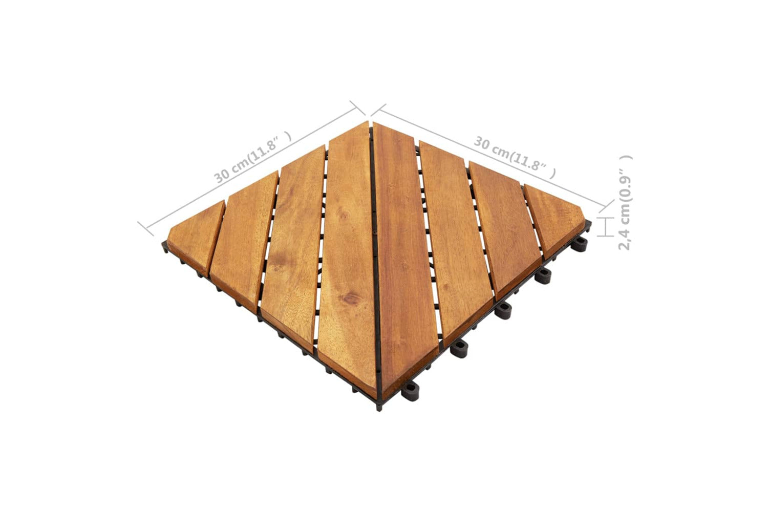 vidaXL 310120 Decking Tiles 10 Pcs 30x30cm Solid Acacia Woo-6