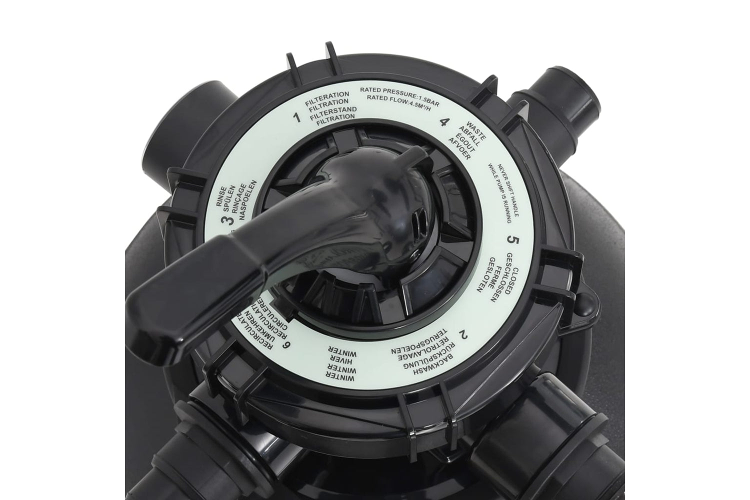 Vidaxl Pool Sand Filter With Prefilter Black-6