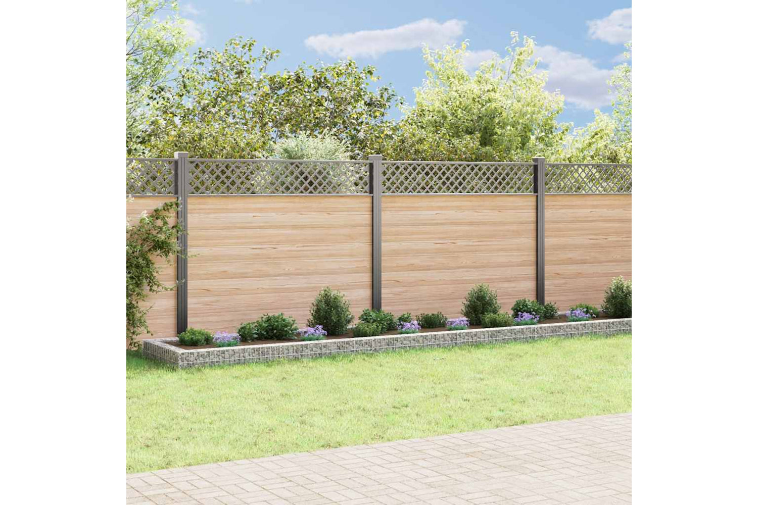 vidaXL 151317 Gabion Raised Bed Galvanised Steel 800x100x20cm-2