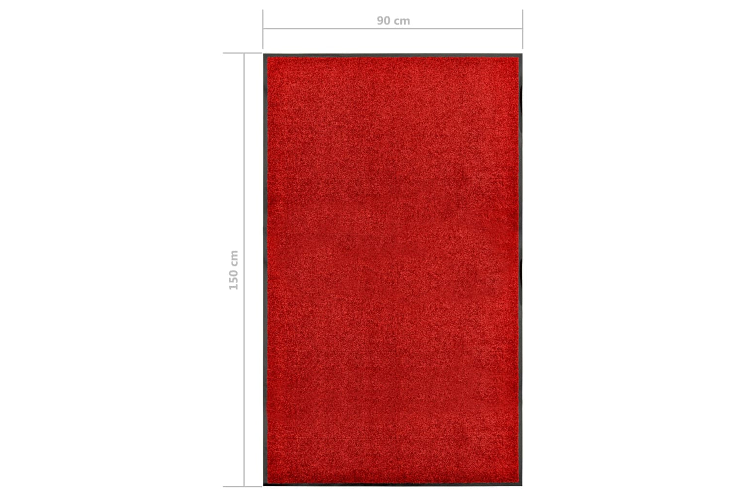 vidaXL 323425 Doormat Washable Red 90x150cm-6