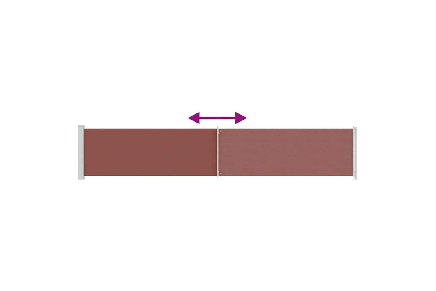vidaXL 317951 Patio Retractable Side Awning 117x600cm Brown-6