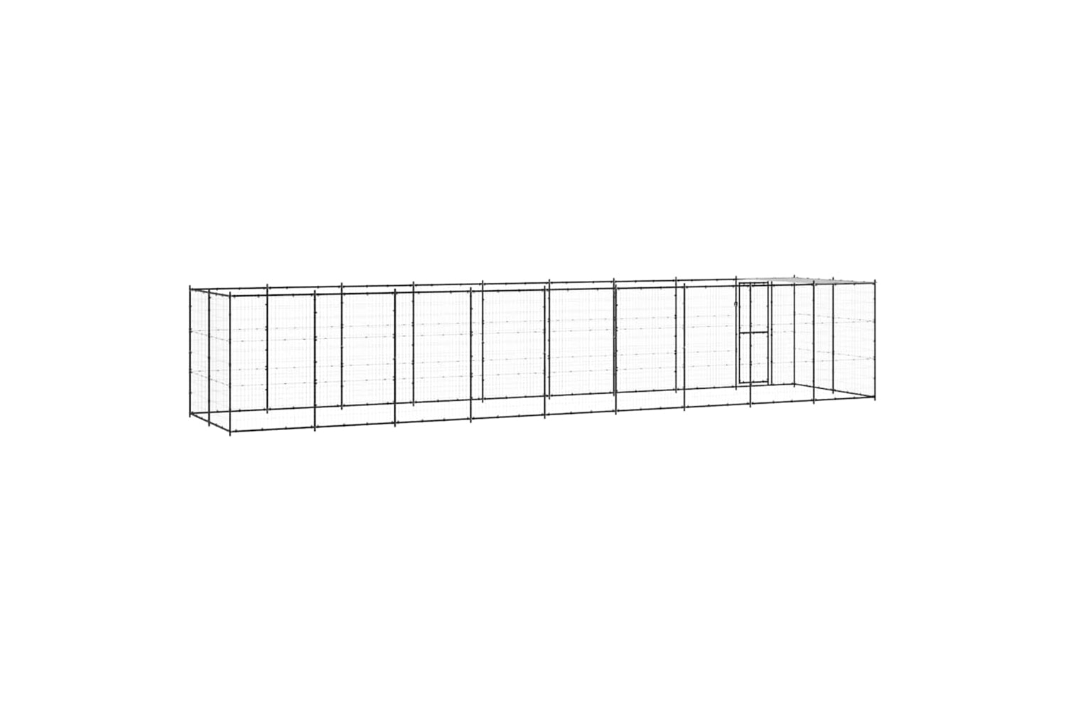 Vidaxl 3082296 Outdoor Dog Kennel Steel With Roof 21.78 M2-5
