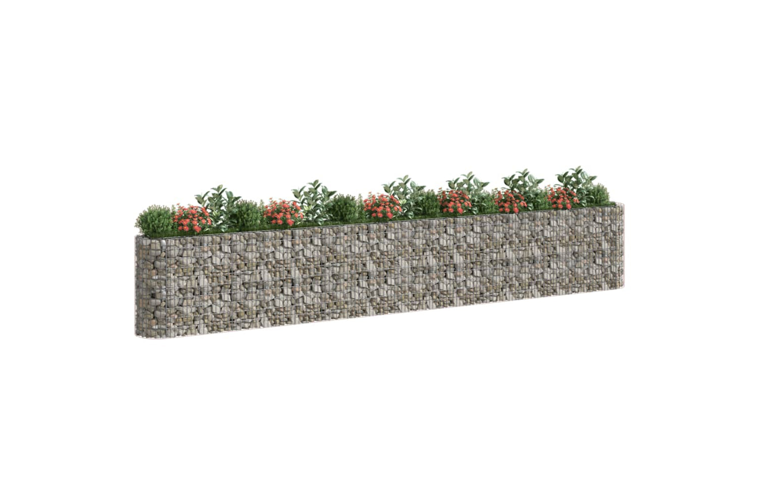 vidaXL 152039 Gabion Raised Bed Galvanised Iron 610x50x100cm-2