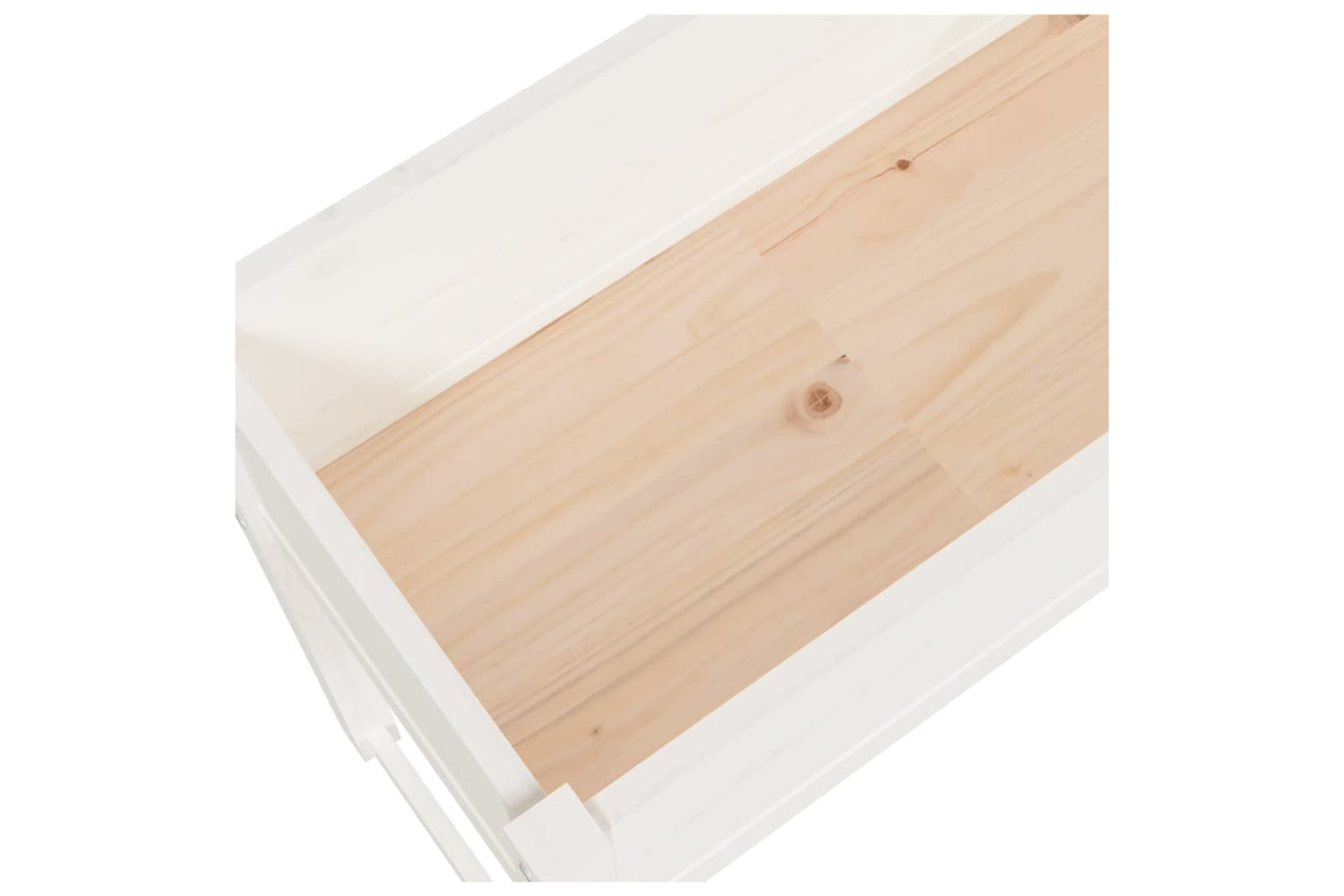 vidaXL 822133 Planter White 78x40x81cm Solid Wood Pine-6