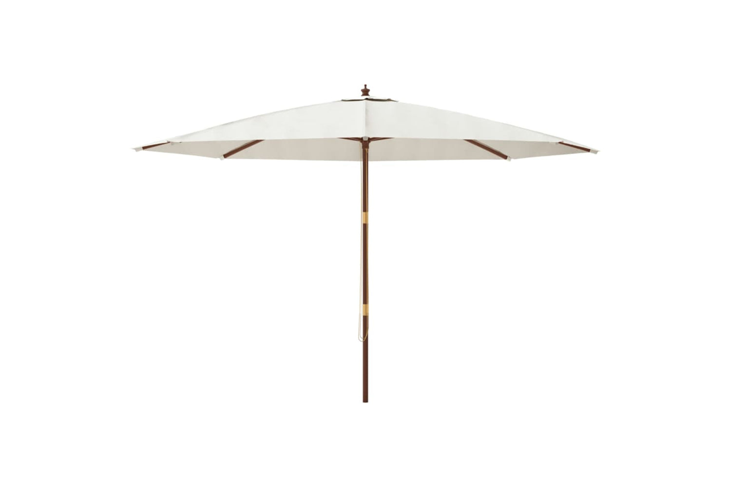 vidaXL 363175 Garden Parasol With Wooden Pole Sand 400x273cm-2