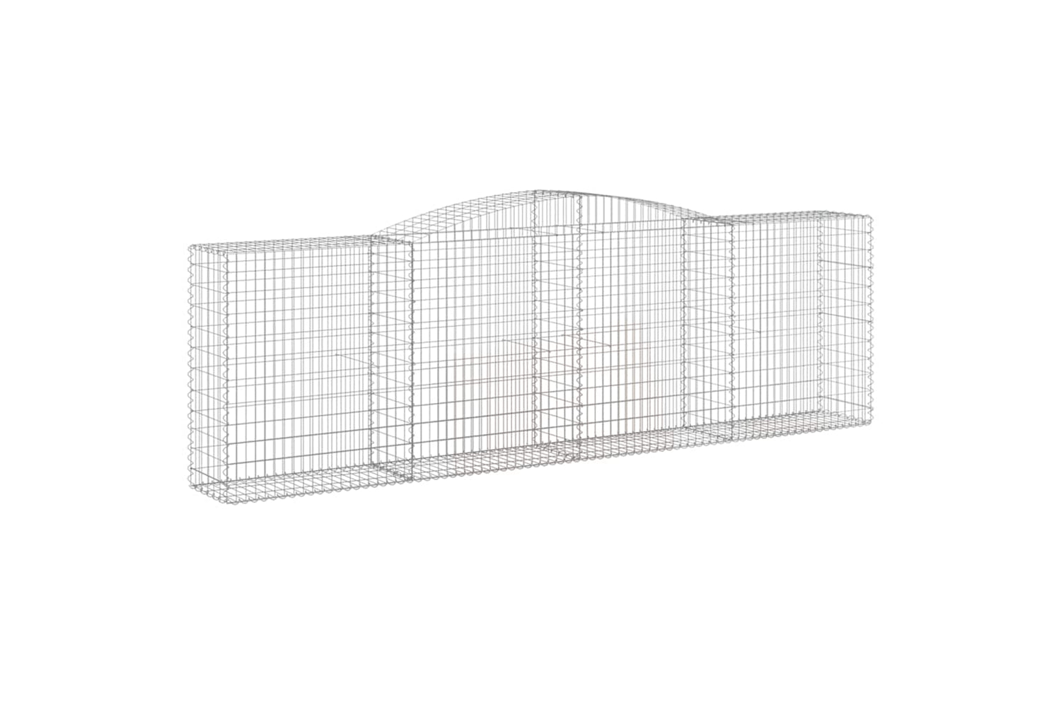 vidaXL 3147013 Arched Gabion Baskets 6 Pcs 400x50x120/140cm Galvanised Iron-2