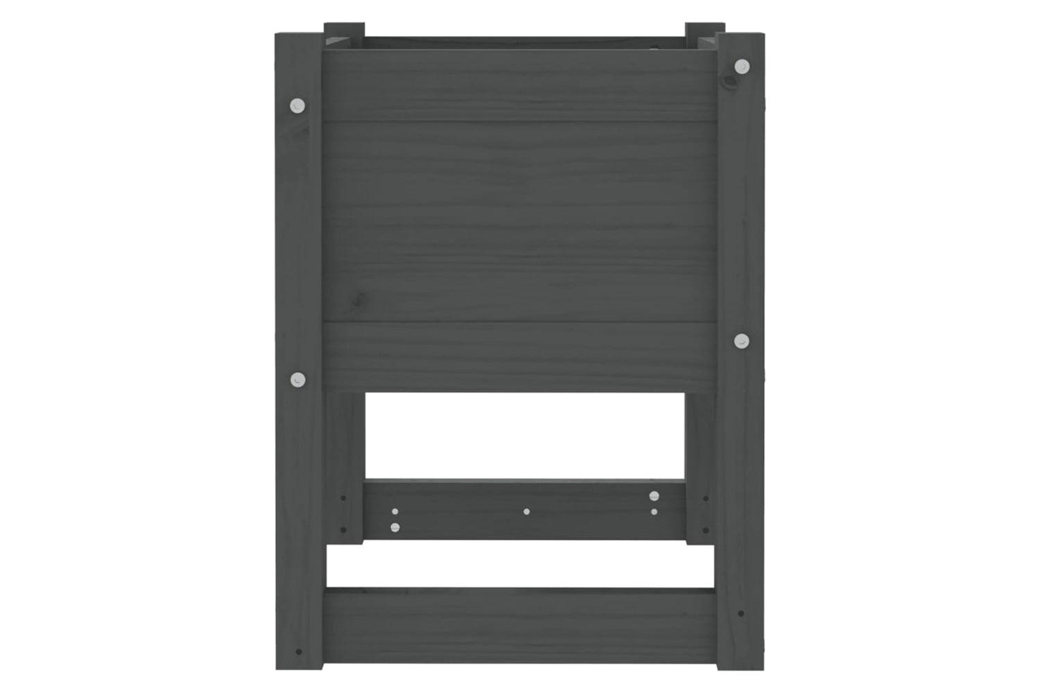 vidaXL 822112 Planters 2 Pcs Grey 40x40x52.5cm Solid Wood Pine-5