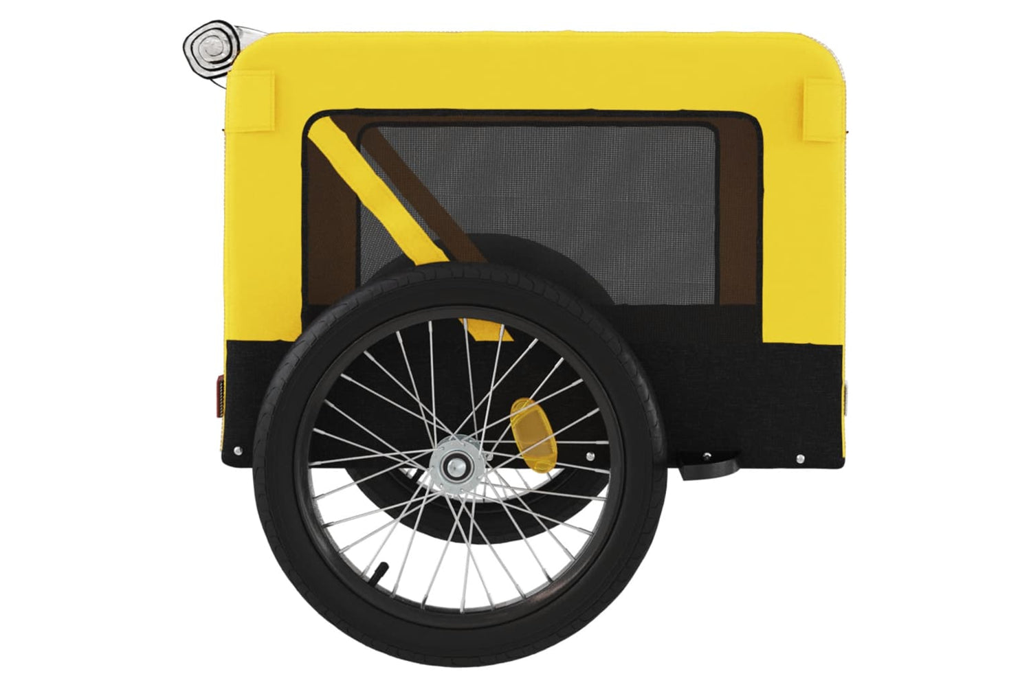 Vidaxl 93924 Pet Bike Trailer Yellow And Black Oxford Fabric&iron-7