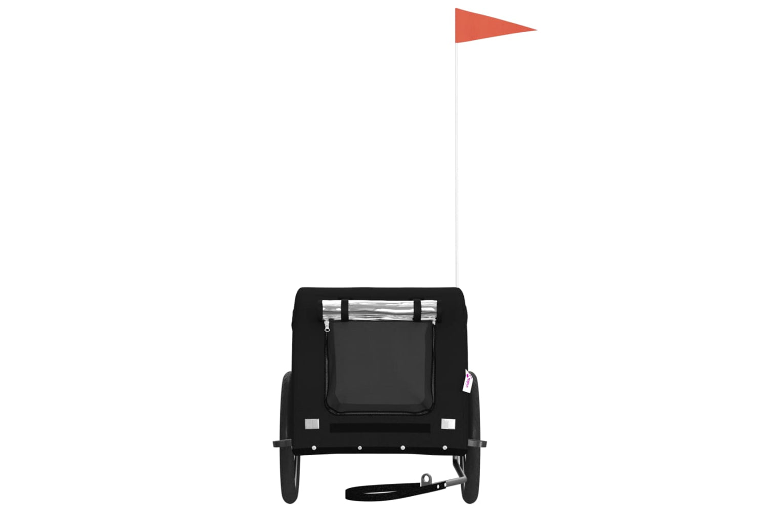 Vidaxl 94003 Pet Bike Trailer Black Oxford Fabric And Iron-2