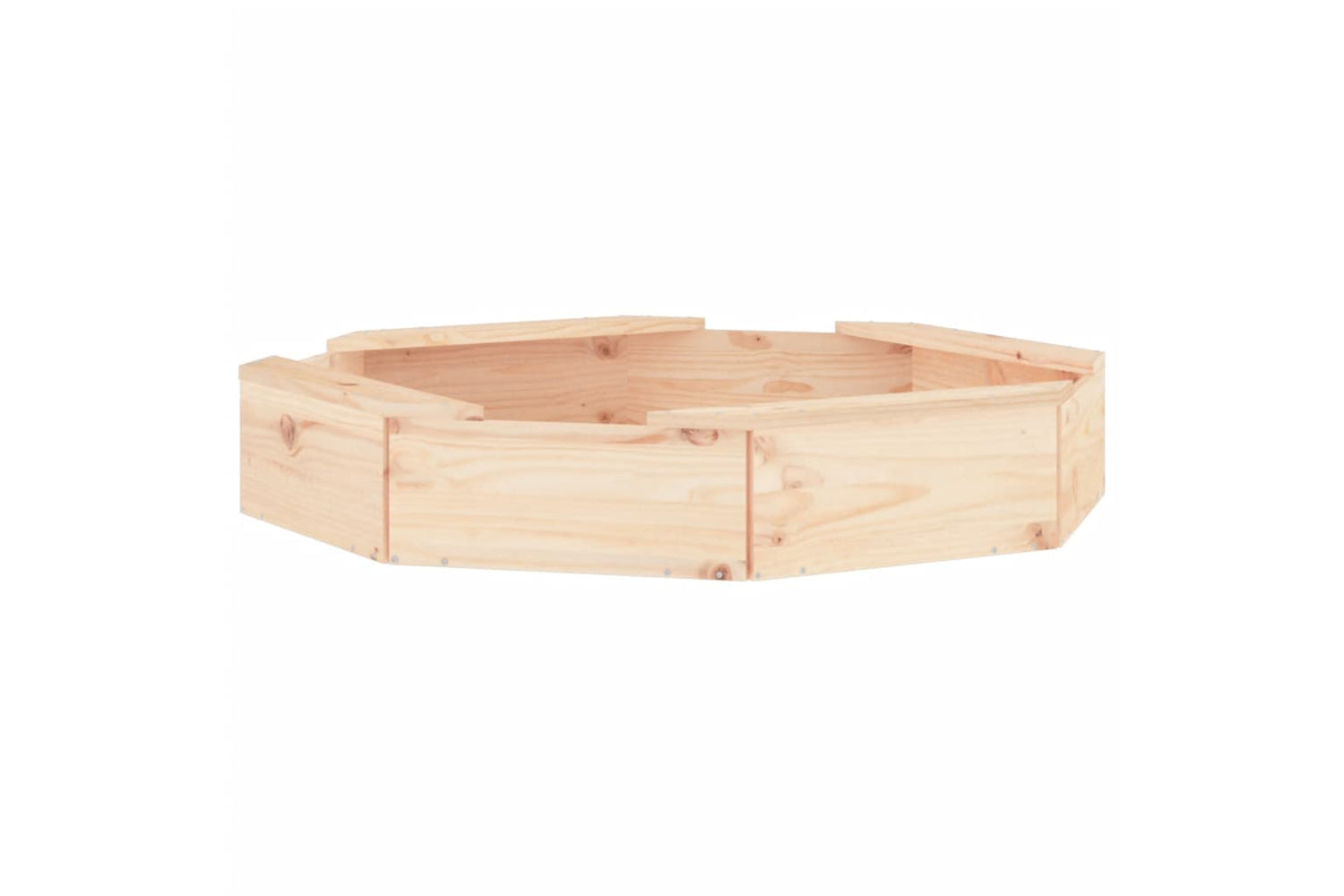 vidaXL 825009 Sandbox With Seats Octagon Solid Wood Pine-5