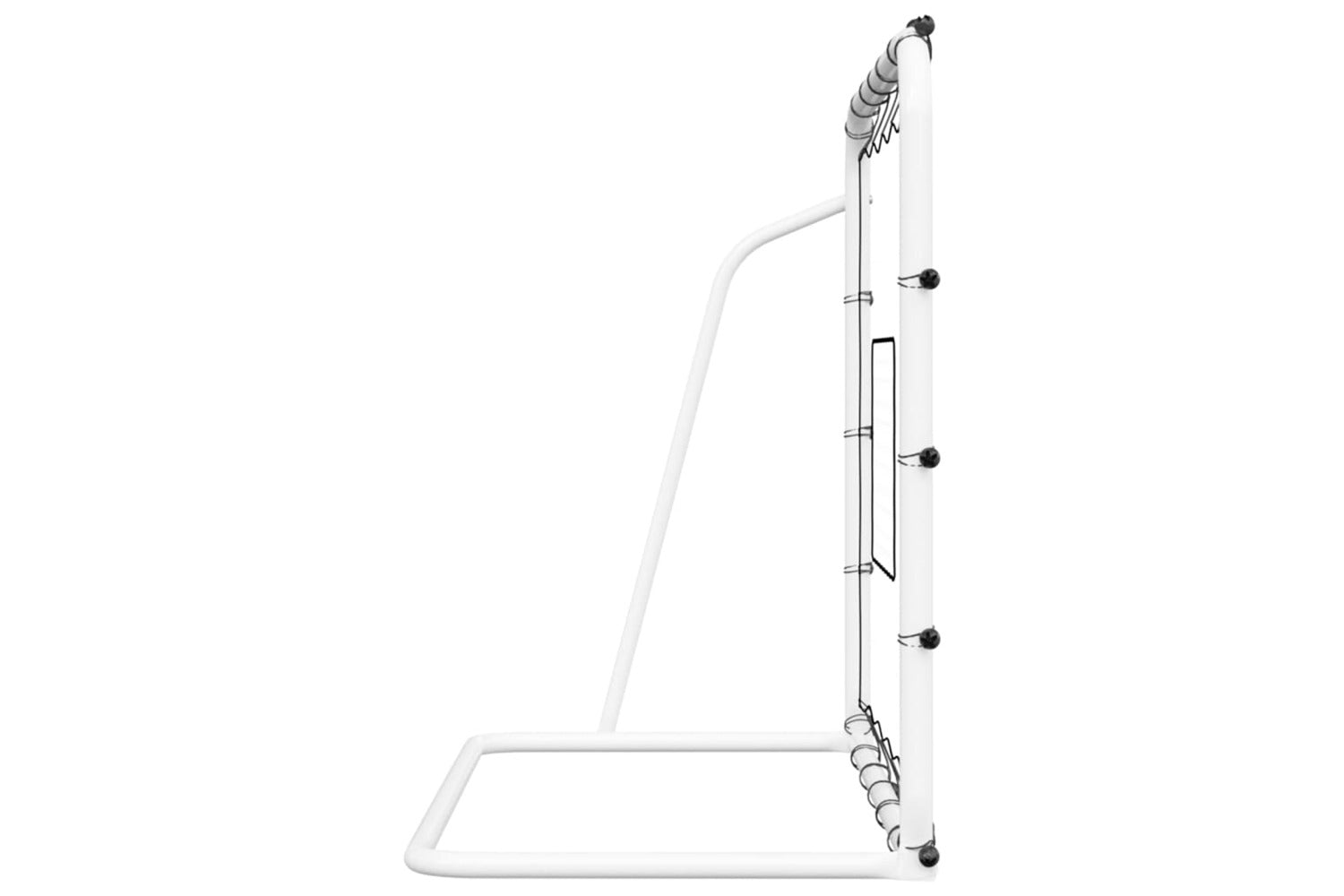 vidaXL Football Net Rebounder White&black 184x61x123cm Steel And Pe-4