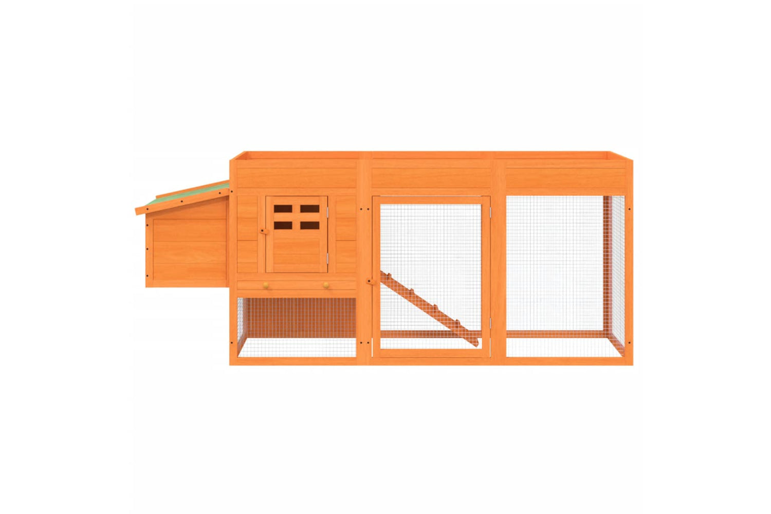 vidaXL 172236 Chicken Coop Brown 204x50x84cm Solid Wood Pine-3