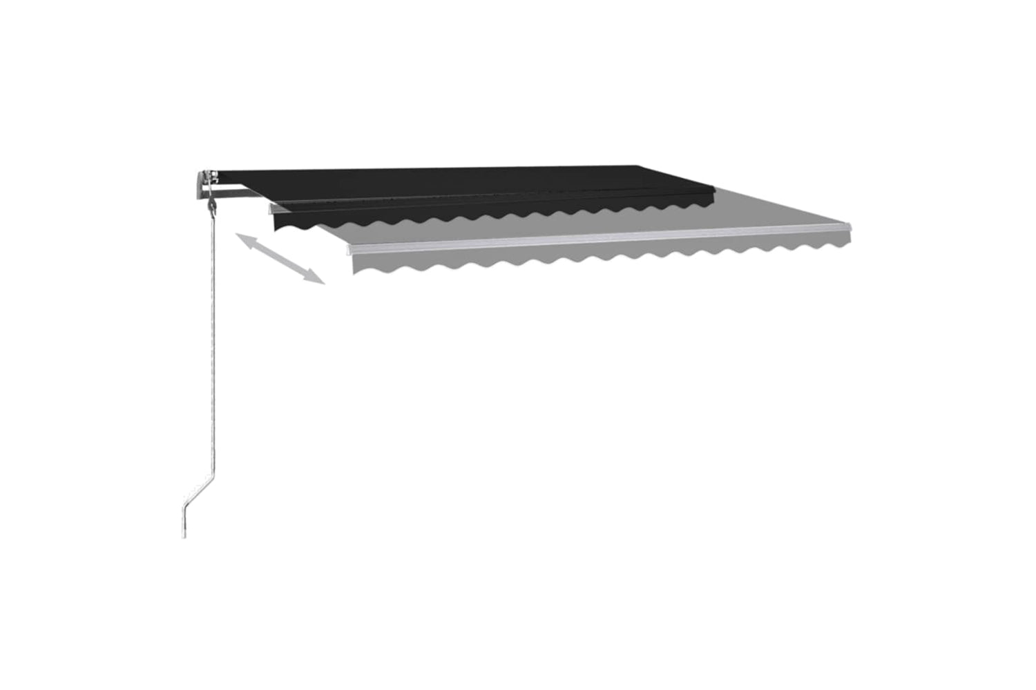 vidaXL 3069744 Manual Retractable Awning With Led 400x300cm Anthracite-5
