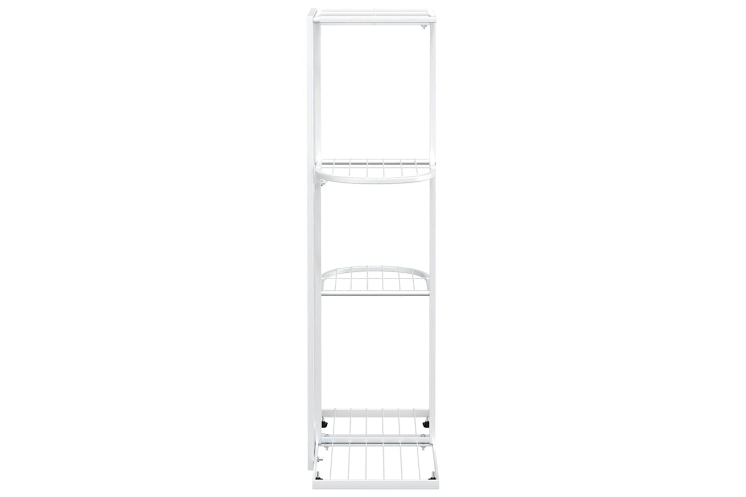 vidaXL 336109 4-floor Flower Stand 43x22x76cm White Metal-5