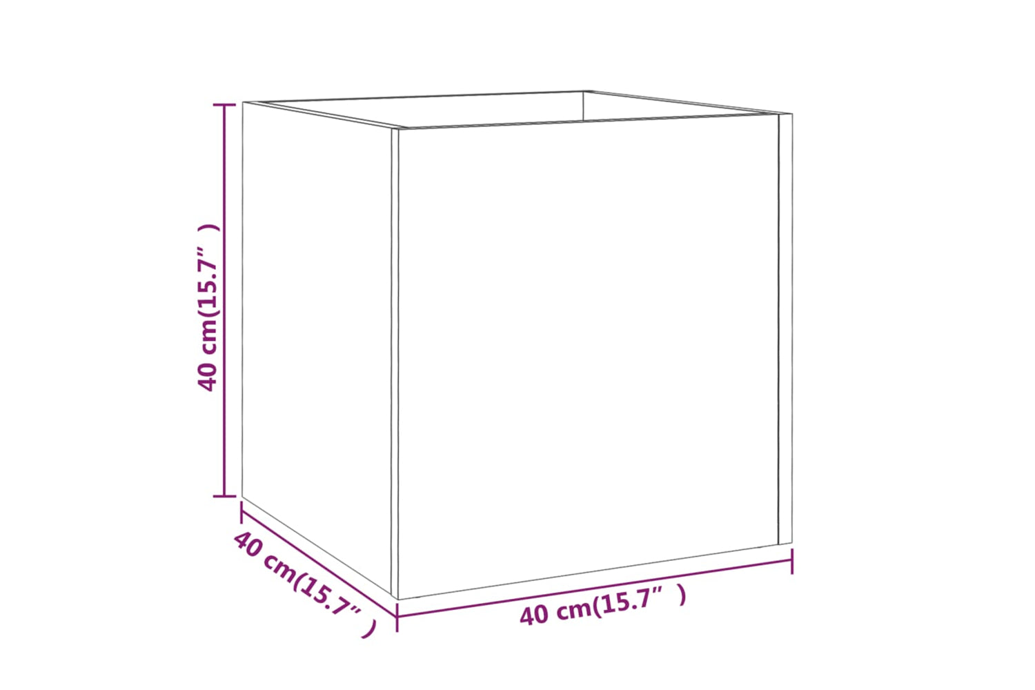 vidaXL 820500 Planter Box Grey Sonoma 40x40x40cm Engineered Wood-6