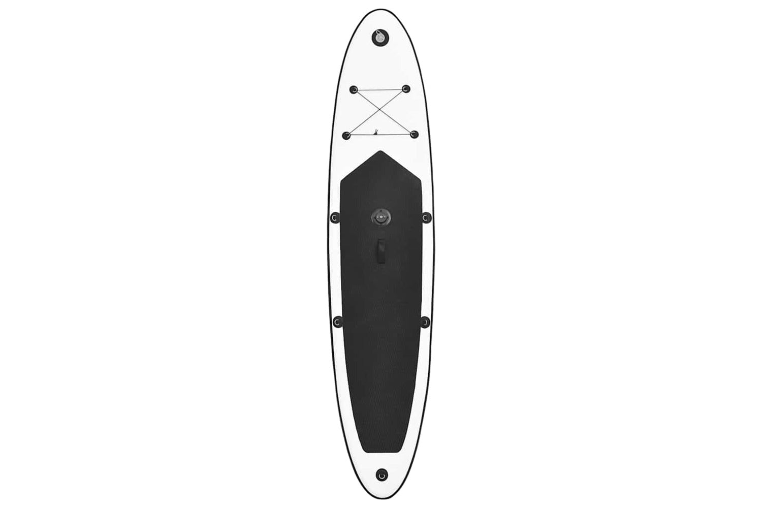 Vidaxl Inflatable Stand Up Paddleboard With Sail Set Black And White-6