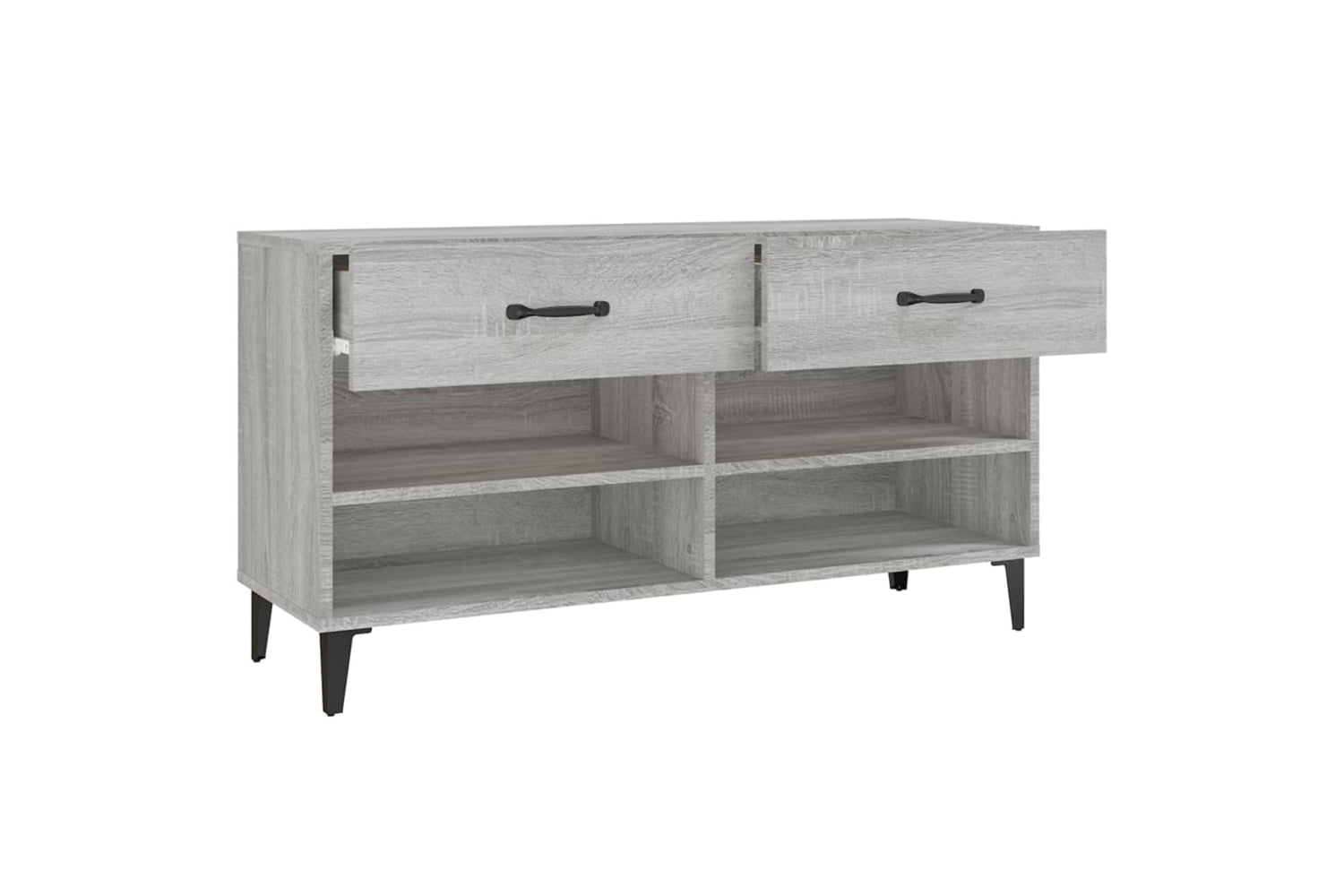 vidaXL 817571 Shoe Cabinet Grey Sonoma 102x35x55cm Engineered Wood-6