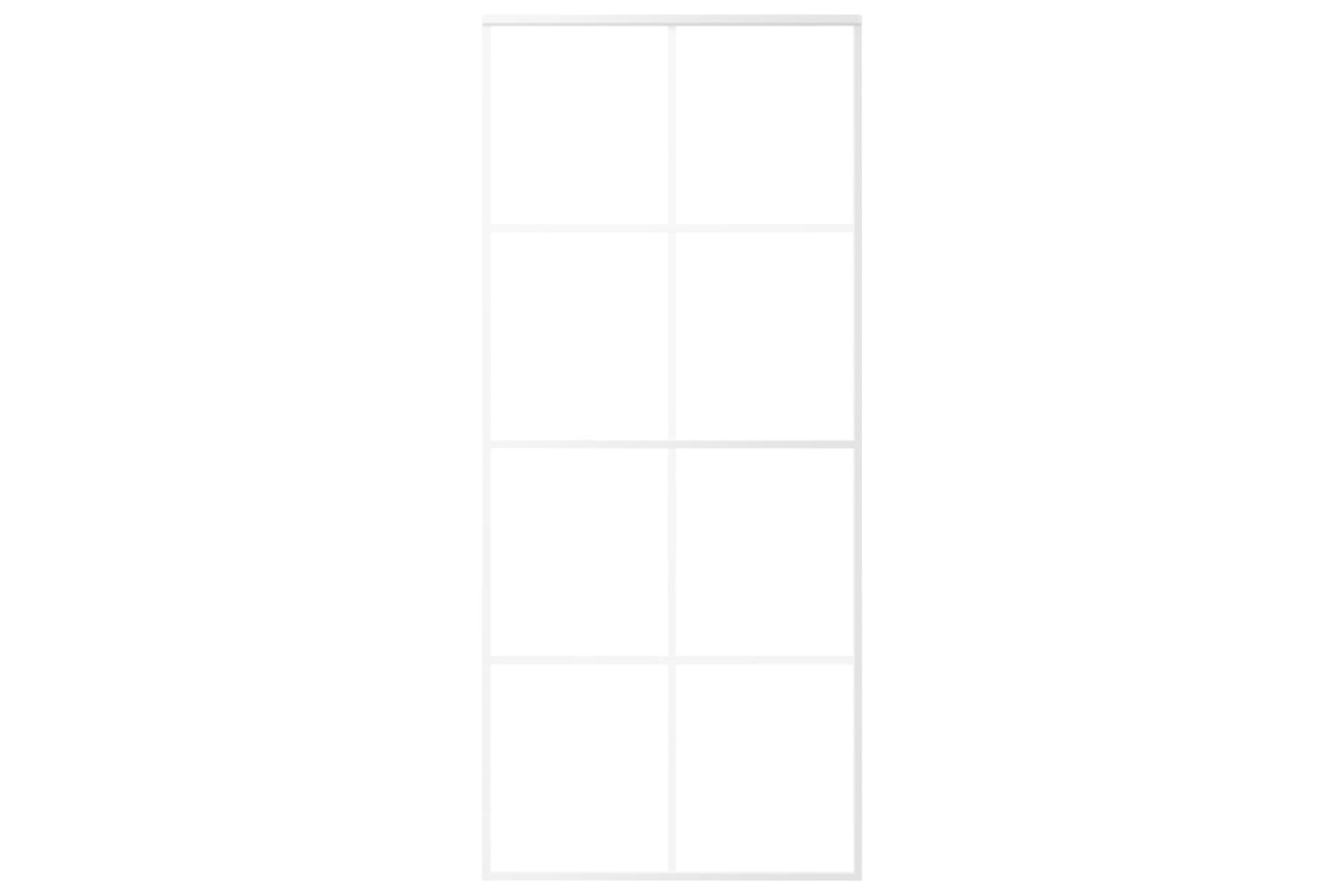 Vidaxl 151673 Sliding Door Frosted Esg Glass And Aluminium 90x205 Cm White-3