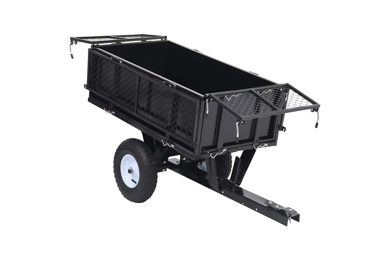 Vidaxl Tipping Trailer For Lawn Mower 150 Kg Load-7