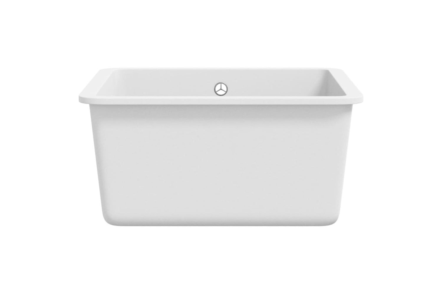 Vidaxl Granite Kitchen Sink Single Basin White-4