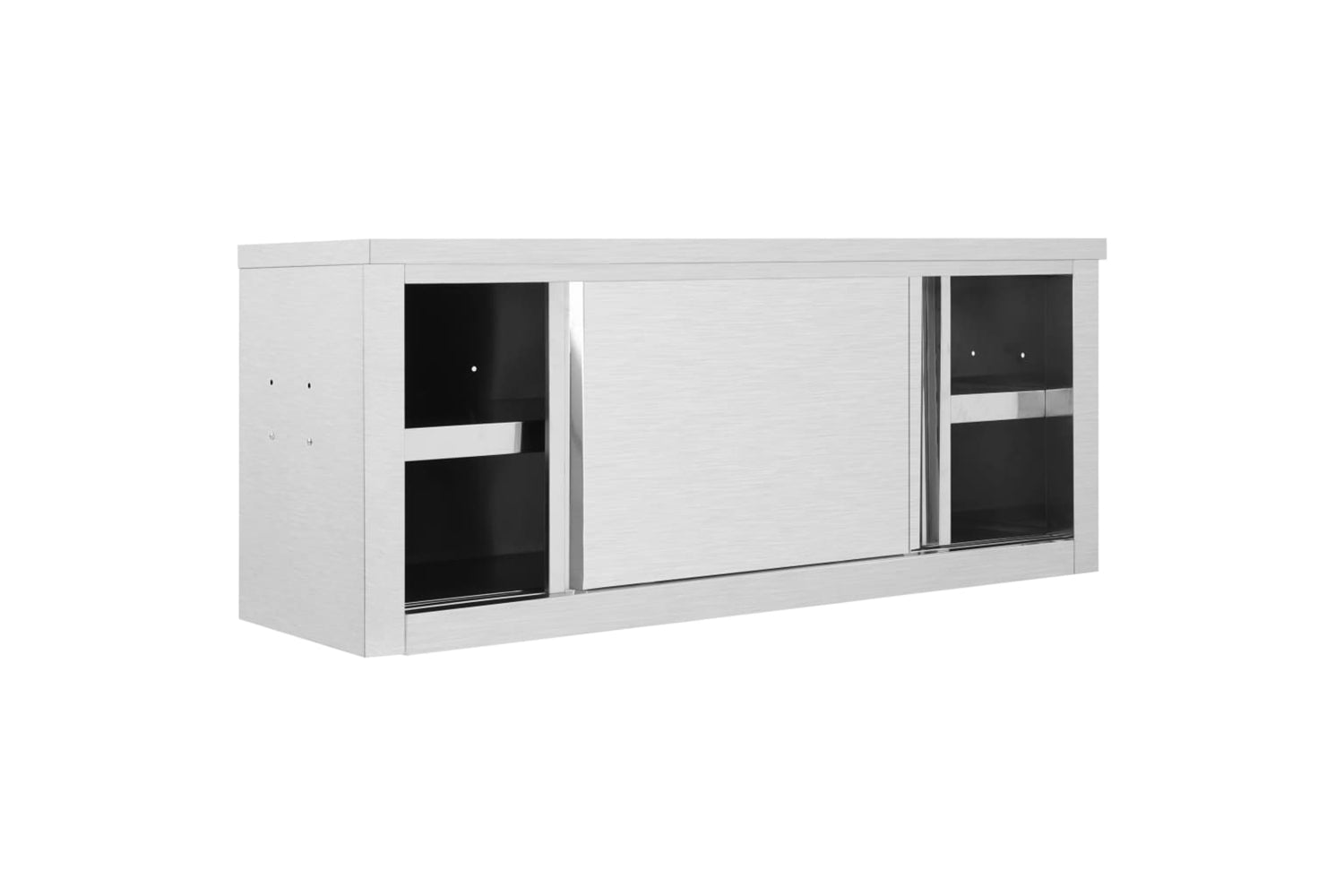 vidaXL 51053 Kitchen Wall Cabinet With Sliding Doors 120x40x50cm Stainless Steel-4