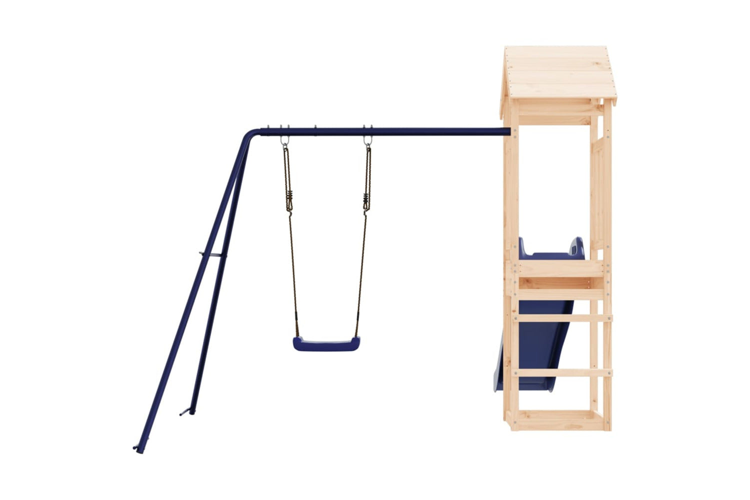Vidaxl 3155819 Playhouse With Slide Swing Solid Wood Pine-7