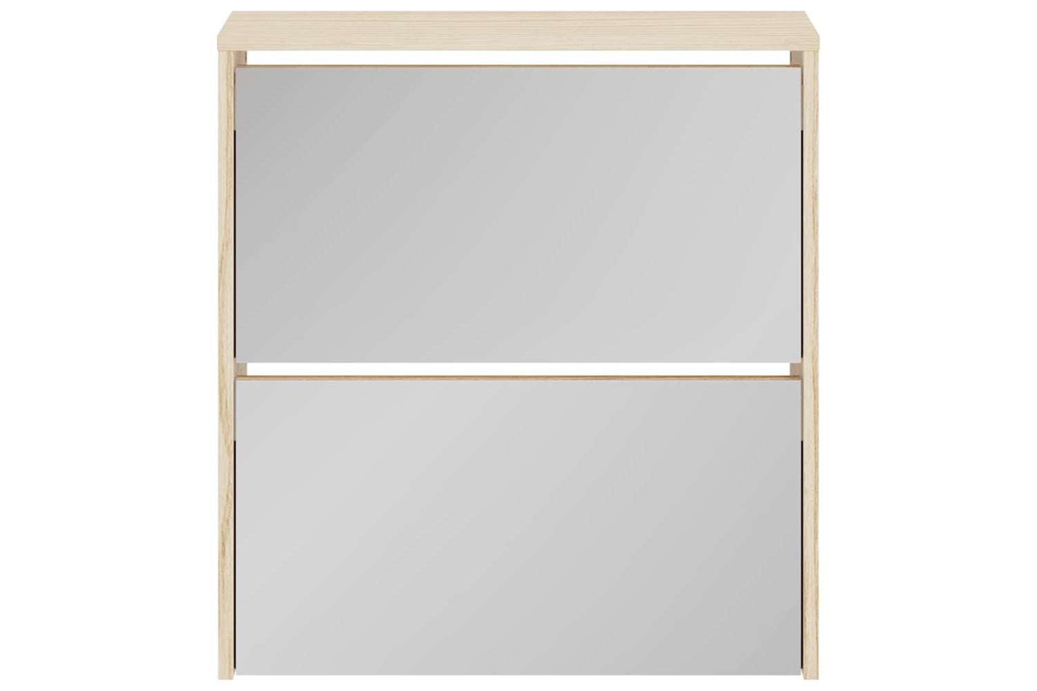vidaXL 243045 Shoe Cabinet 2-layer Mirror Oak 63x17x67cm-3