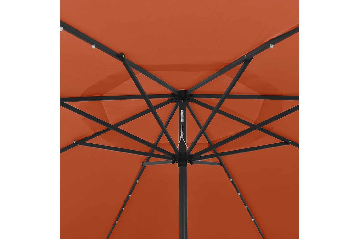 vidaXL 312535 Outdoor Parasol With Led Lights And Metal Pole 400cm Terracotta-4