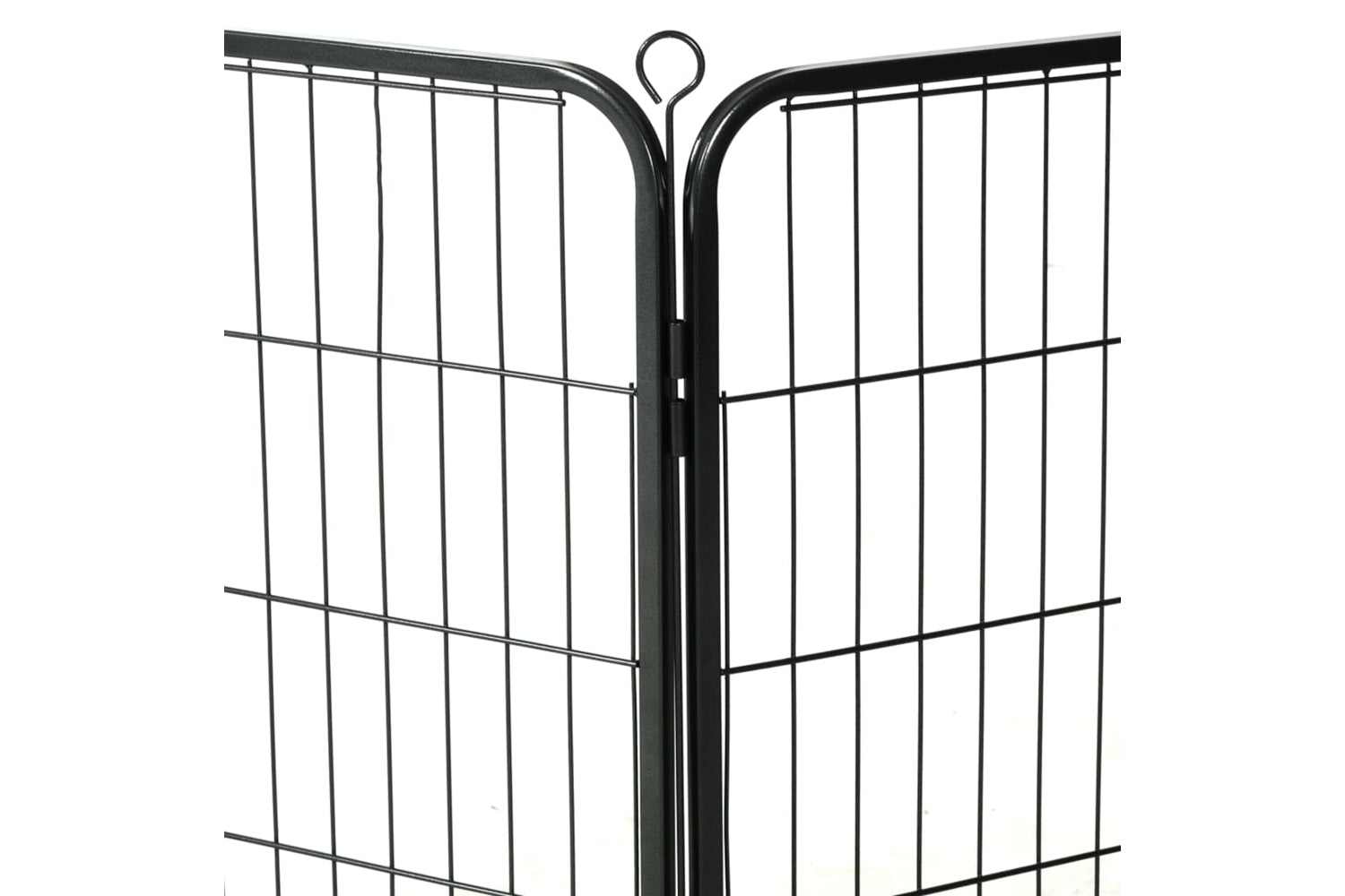 vidaXL 170571 Dog Playpen 8 Panels Steel 80x80cm Black-7