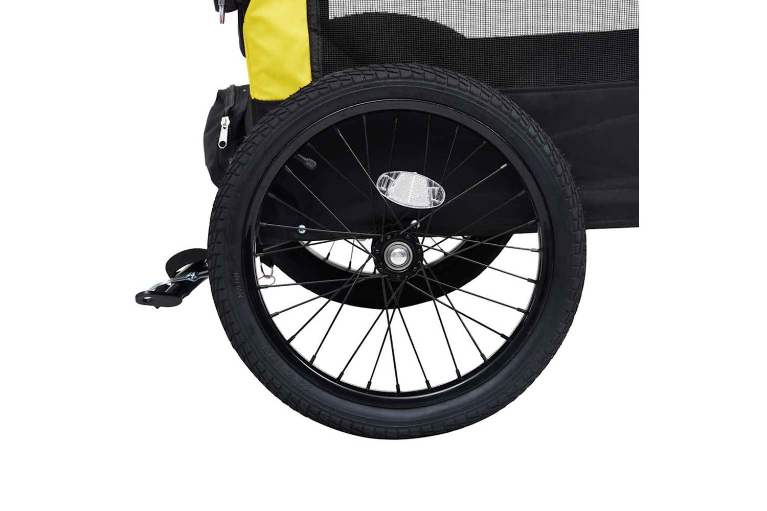 Vidaxl 2-in-1 Pet Bike Trailer & Jogging Stroller Yellow And Black-9