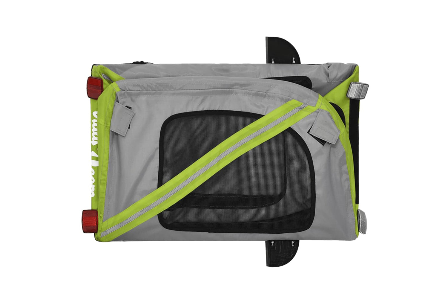 Vidaxl 93892 Pet Bike Trailer Green And Black Oxford Fabric And Iron-8