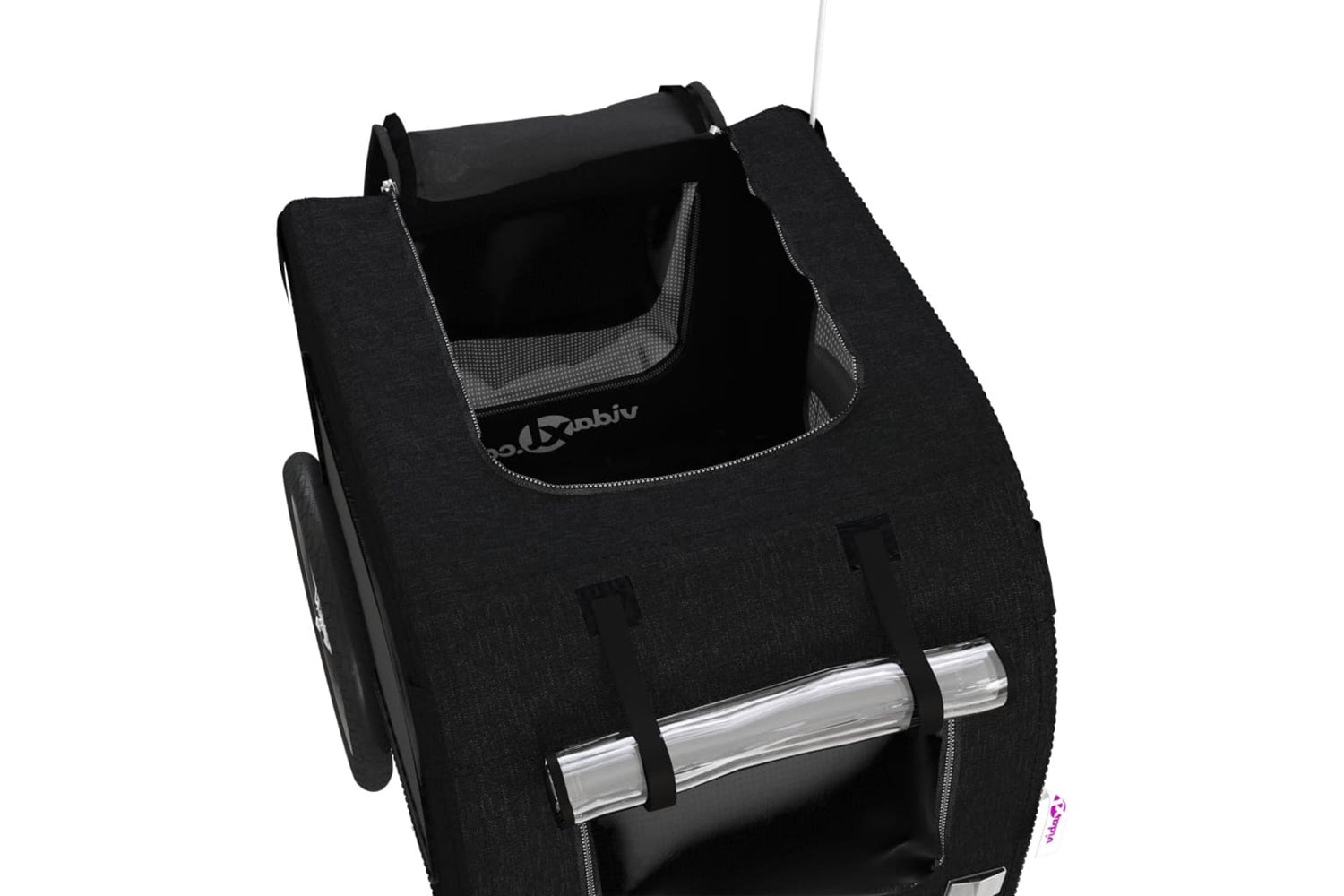 Vidaxl 93842 Pet Bike Trailer Black Oxford Fabric And Iron-8