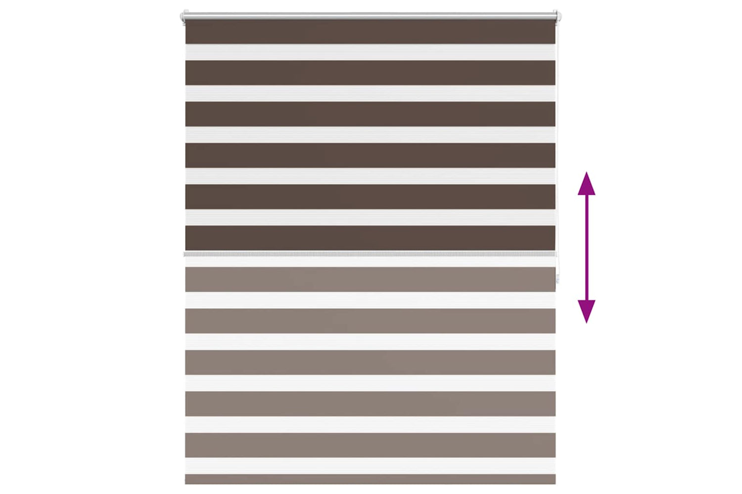 vidaXL 240217 Zebra Blind 120 X 175cm Coffee-4