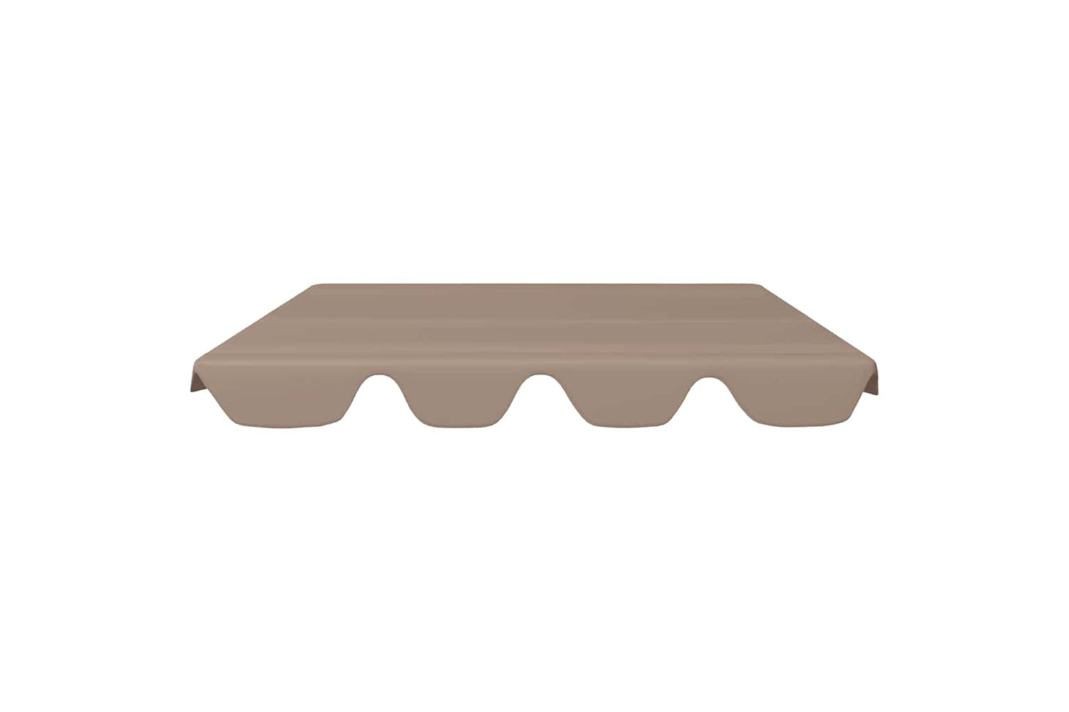 Vidaxl Replacement Canopy For Garden Swing Taupe 150/130x105/70 Cm-2