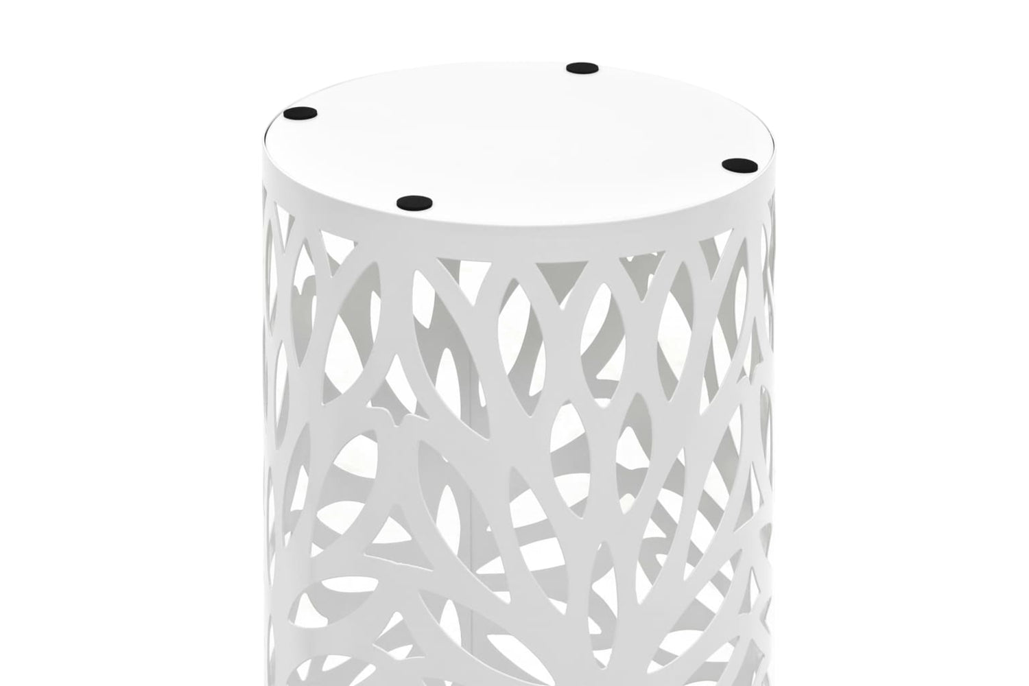 Vidaxl 246803 Umbrella Stand Leaves Steel White-3
