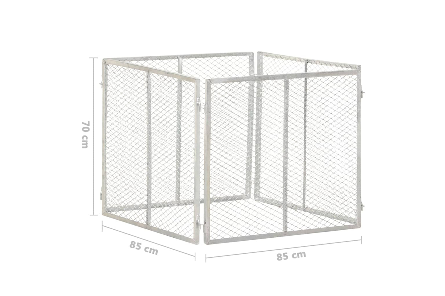 vidaXL 146149 Garden Composter 85x85x70cm Galvanised Iron-6