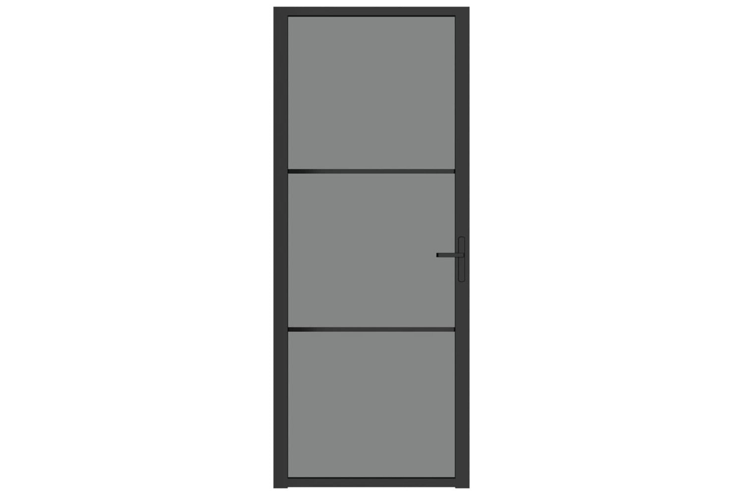 vidaXL 350561 Interior Door 83x201.5cm Black Esg Glass And Aluminium-2